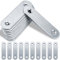 Flachverbinder, Gorffy 20 Stück 60 × 15.5 × 1.75mm Flachverbinder Edelstahl, Holzverbinder Lochplatte Metall, Flachwinkel für Verbinder, Edelstahl Silber Verbindungsplatte, Flacheisen Gelocht