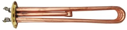 nmbhus Chauffage en Cuivre À Bride Ronde, 380V, 9kw, 63mm, Submersible, Thermoplongeur, Élément Chauffant Instantané for Chaudière À Eau (Size : A 380V 9KW)