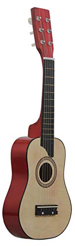 Lwaviwer 25 Pouces Guitare Acoustique Tilleul 6 Cordes Petite Mini Guitare avec Cordes de Guitare pour Enfants Enfants Cadeau DéButant
