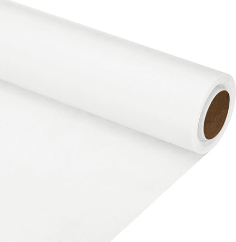 PATIKIL Zeichenpapierrolle 38cm x 10m Zeichenpapier 80 g/m² Papierrolle Kraftpapier Malpapier Skizzenpapier Bastelpapier für Staffelei Malen Handwerk Geschenkverpackung Weiß