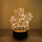 Deluisho Paw Dog Nachtlicht für Kinder, 3D LED Nachttischlampe, Dog Patrol Lampe, Fernbedienung 16 Farben Farbwechsel Dimmbar Mit Touch-Schalter, Dimmbares Visuelles 3D-Nachtlicht