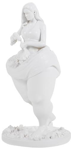 Luxshiny Fitness Statue Kreative Harz Frau Bodybuilding Figur Take a Hammer to Carve Yourself Losing Sculpture for Home Gym