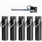 OMO Laboratory Utensils, Metal Vials Bottle with Spoon, Set of 5, Black