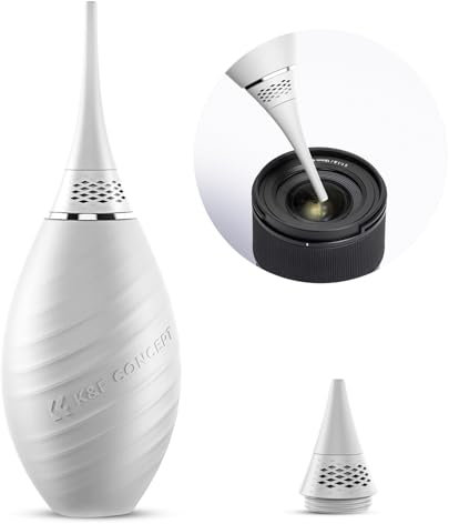 K&F Concept Blasebalg Kamera Power Blasebalg Reinigung Ausgestattet mit Langen Ausläufen mit Weicher Silikonspitze von Objektiv, Kamera, Sensor, DSLR, Tastatur, Optik, Weiß