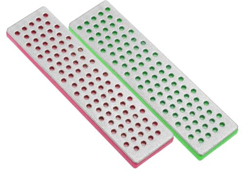 PATIKIL 100mm Extra-Grober Ski Snowboard Diamantstein, 2 Stück Ski Edge Sharpener Diamant Edge Feilen Snowboard Schleifstein, Lila/Grün