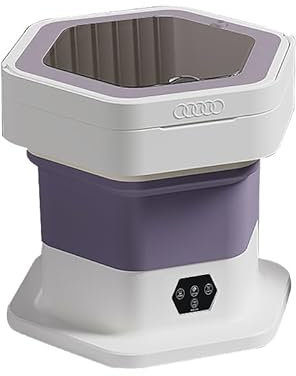 Tragbare Mini-Waschmaschine, Kleine Waschmaschine, Camping-Waschmaschine, Schleuder, Faltbare Waschmaschine, Billige Waschmaschinen füR UnterwäSche, Socken, Babykleidung, Reisen, Camping (lila)