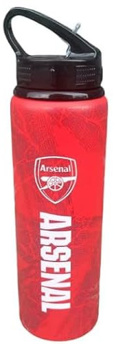 Arsenal Water Bottle,3D Print, Integrated Folding Straw, Matt Print Finish, Leakproof, Lightweight