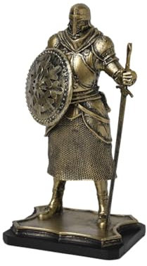 Fuwraixis Mittelalterliche Krieger Figur Spartanischer Krieger Statue Vintage Ritter Skulptur Kreative Handgemachte Heim & Büro Dekorationen Sammelbare Geschenke