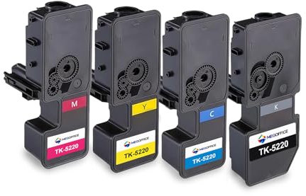 MEGOFFICE TK5220 Toner Kompatibel für Kyocera TK5230 TK5220K TK-5220C TK-5220M TK-5220Y für ECOSYS M5521CDN M5521CDW P5021CDN P5021CDN P5021CDW Toner (Schwarz, Cyan, Magenta, Gelb)