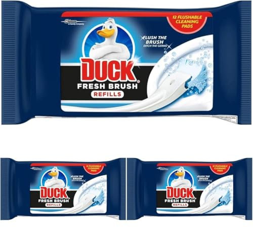 Duck Fresh Brush Refills, Toilet Bowl Cleaner, Pack of 3