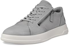 ECCO Womens Move Zip Lace, Wild Dove/Pure Silver Metallic, 9-9.5