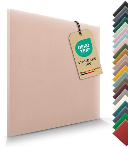 VELUYA Wandkissen Wandpolster Quadrat – Samt, Polsterpaneele 30 x 30 cm, Polsterplatte, Oeko-TEX, Made in EU, Hellrosa M06