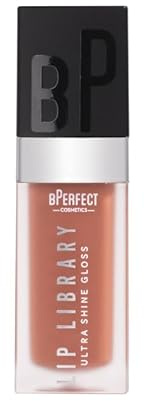 BPerfect Lip Library Lip Gloss – High-Shine Hydrating Gloss with Jojoba Oil – Shade Sweet Escape (Warm Cinnamon Nude)