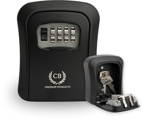 CB Premium Products Schlüsseltresor - Robustes Metall mit Zahlencode, Wetterfest, Ideal für Innen- und Außenbereich - einfache Wandmontage, inkl. Montagematerial
