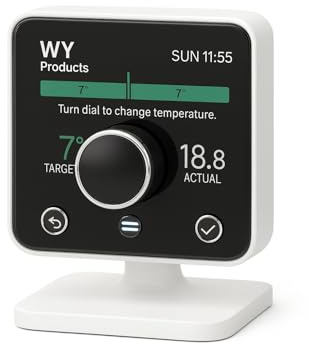 WY Products Premium Thermostat Stand Compatible with Hive Heating Thermostats – Fits Active 2, Active V3 & Mini – PETG Construction – White – Free-Standing Display Base