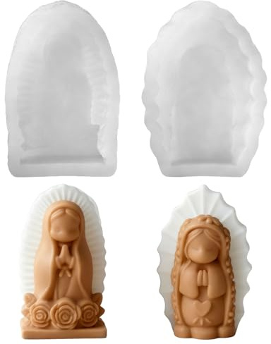 Silikonformen Gießformen Ostern,3D Engel Mädchen Kerzen Formen Silikonform Krippe Gebet Gips Zum Gießen Gießformen Silikon Ostern Jesus Giessformen Silikon Gießform Krippenfiguren Kerzenform (2 Stück)