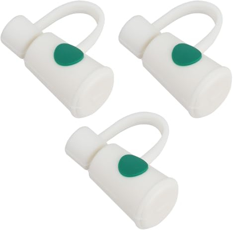 Milisten 3pcs Silicone Straw Plug Dustproof Cap Straw Stopper Reusable Protector for Coffee Cups Leakproof Drinking Cover
