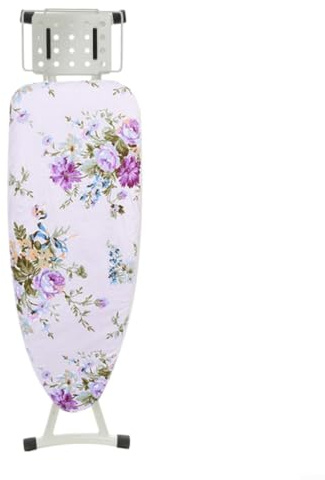 Extra Wide 147x48cm Iron Board Cover, Heat Resistant Cotton with Adjustable Drawstring for Secure Fit (Rose Flower)
