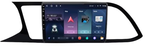 Autoradio 2 Din per Seat Leon 3 2012-2020 Car Radio con Wifi, Gps Navi, Schermo Bluetooth, with Mirror Link/Siri/Backup Camera, 4 Nucleo 1G+16G
