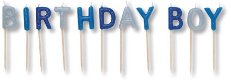 Creative Converting Kerzen-Set auf Pieksern „Birthday Girl“, Birthday Boy, Einheitsgröße