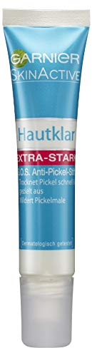 Garnier Anti-Pickel Stift S.O.S., gezielte Gesichtsreinigung & Bekämpfung von Pickeln, wirkt sofort, anti bakteriell, dermatologisch getestet, Hautklar, 3er Pack - 3 x 10 ml