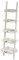 Mendler Scaffale portaoggetti Shabby Vintage Legno paulonia 5 Ripiani Multiuso 32x43x169cm Bianco