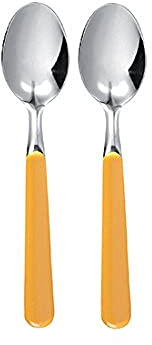 Excelsa Trendy cm-Jaune-Lot de 2 cuillères à café