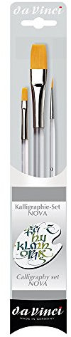 da Vinci Kalligraphie-Pinsel-Set, Kunstfaser, weiß, schwarz/transparent, 30 x 30 x 30 cm, Serie 5116