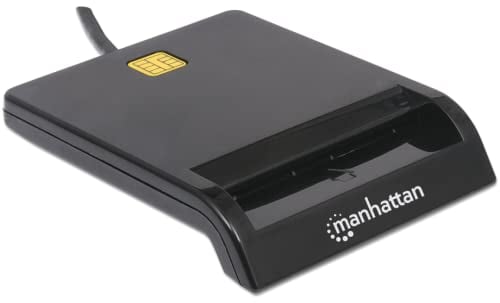 Manhattan 102049 Smartcard-Lesegerät Chipkartenleser USB extern schwarz