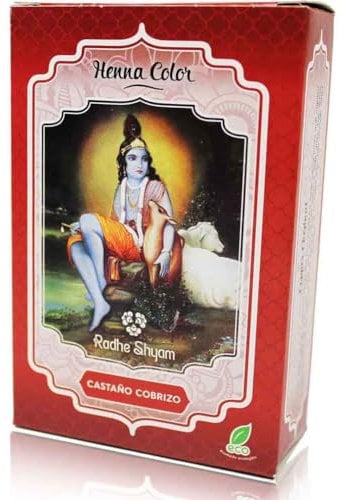 Henna Radhe Shyam Castaño Cobrizo Polvo