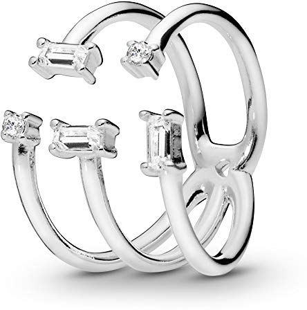 Pandora Damen-Ringe 925 Sterlingsilber mit Ringgröße 50 197527CZ-50