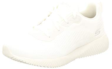 Skechers Damen Bobs Squad - Tough Talk Sneaker, Weiß, 41 EU Weit