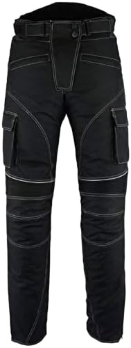 Men's Waterproof Thermal Motorcycle Trousers Bike Riding (Black, 32W/30L) | Premium Thermal Waterproof Motorcycle Trousers For Men, Wind Resistant Textile Riding Pants For Bike Travel & Outdoor Use