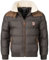 Geographical Norway Herren Steppjacke Winterjacke – Gefütterter Warmer Anorak - Outdoor Jacke für den Winter/Herbst im Bundle mit UD Beanie (XL, Darkgrey)