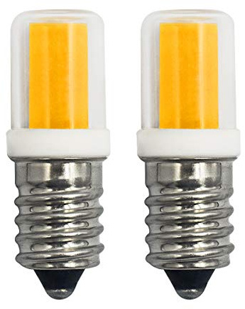 Bsgon E14 LED Bulb 2W Equivalent Incandescent 25W 30W Light Warm White 3000K Salt Lamp Small Edison Screw 220V for Nightlight, Hood Lamp, Ceiling Fan, Table Lamp, Pack of 2