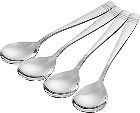 Easymanie 6 Pezzi Cucchiai da Portata in Acciaio Inox, Grandi Cucchiai da Servire