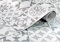 GOYAPRINT Vinilo Decorativo Baldosa Hidraulica 62x250cm para Cocina Pared Muebles Papel Autoadhesivo Impermeable Cenefa Mosaico Imitacion Azulejos Vintage (250x62 cm, Baldosa Hidráulica Blanca)