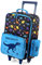 VASCHY Rucksäcke für Kinder, Schulranzen mit Rollen, für Mädchen, Jungen, Koffer, Kinder, 40,6 cm (16 Zoll), Rucksack mit Rollen, wasserfest, für Schule, Reisen, Wochenende, Schwarzer Dinosaurier, one
