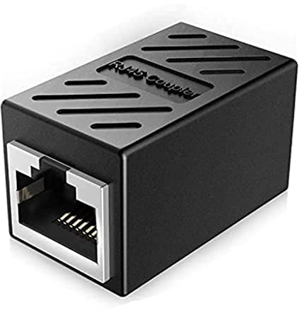 Extensor de acoplador RJ45 (paquete de 1), adaptador de cable de extensión Ethernet, conector de red 8P8C, hembra a hembra