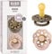BIBS Boheme Schnuller 2er-Pack. BPA-frei., Kirschform Nippel. Naturkautschuk / Latex, Hergestellt in Dänemark. 6-18 Monate (2er Pack), Dark Oak / Blush