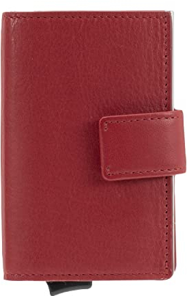 Maitre - Slim Wallet für Damen & Herren, mit RFID Blocker, Geldbörse mit Münzfach, Kartenhalter mit Kreditkartenfach, Rot