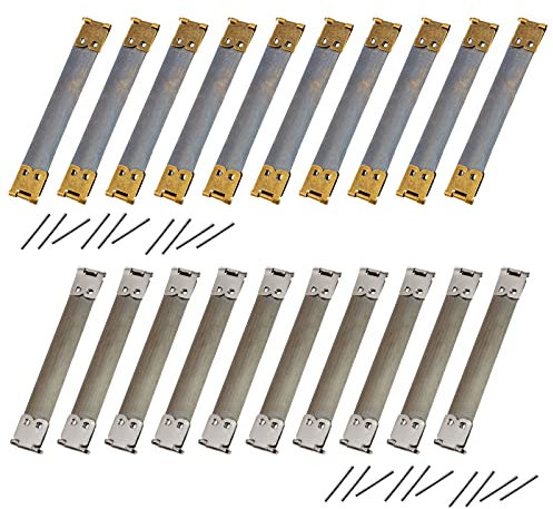 The Lord of the Tools 20 pezzi, 10 cm, in metallo interno flessibile, con chiusura a mano, con cerniera, primavera, per artigianato, portamonete, borsa a portafoglio