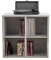Schallplattenschrank - Aufbewahrung von Schallplatten - Bücherregal - grauer Beton
