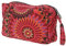 Boho Kosmetiktasche, Kramtäschchen aus Nepal - rot / Kleine Taschen für Kosmetik, Schreibzeug und mehr