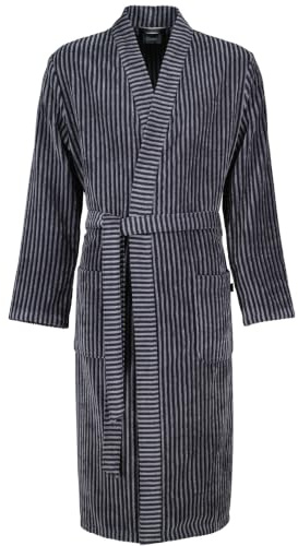Cawö Bademäntel Herren Kimono Streifen 4854 anthrazit - 97