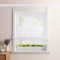 Heichkell Voile Raffrollo mit Klettband Transparent Raffgardinen Vorhang mit Stickerei Wohnzimmer Gardine Weiß BxH 140x140cm