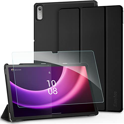 EasyAcc Hülle für Lenovo Tab P11 (2nd Gen) 11.5 Zoll TB350FU/TB350XU 2022 mit Schutzfolie, Ultra Dünn Case mit Standfunktion Auto Sleep Wake Up Funktion, Schwarz