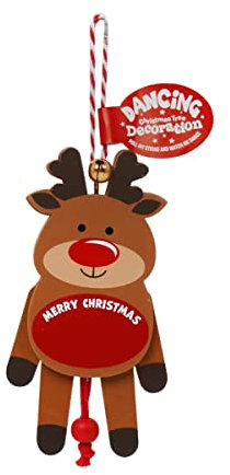 History & Heraldry Personalised Dancing Christmas tree Decorations (Reindeer BLANK)