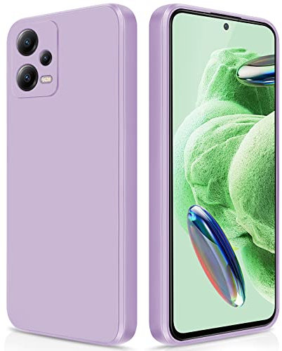GiiYoon Funda para Xiaomi Redmi Note 12 5G/Xiaomi Poco X5 5G, Case de Silicona Suave de TPU Carcasa Protector de Goma Fexible Prueba Liviano y a Delgado de Golpes Antirrayas para Teléfono (Violeta)