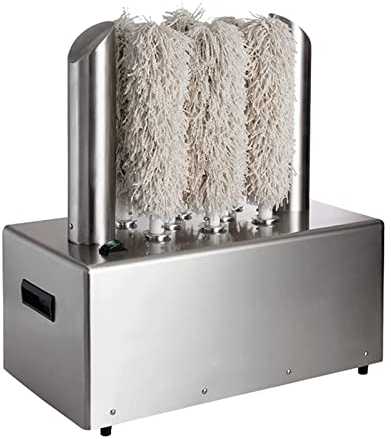 Commercial Electric Wine Glass Polisher,Glassware Polishing Machine,with 8 Polishing Cloth and Hot Air Drying System,for Bars and Cafes